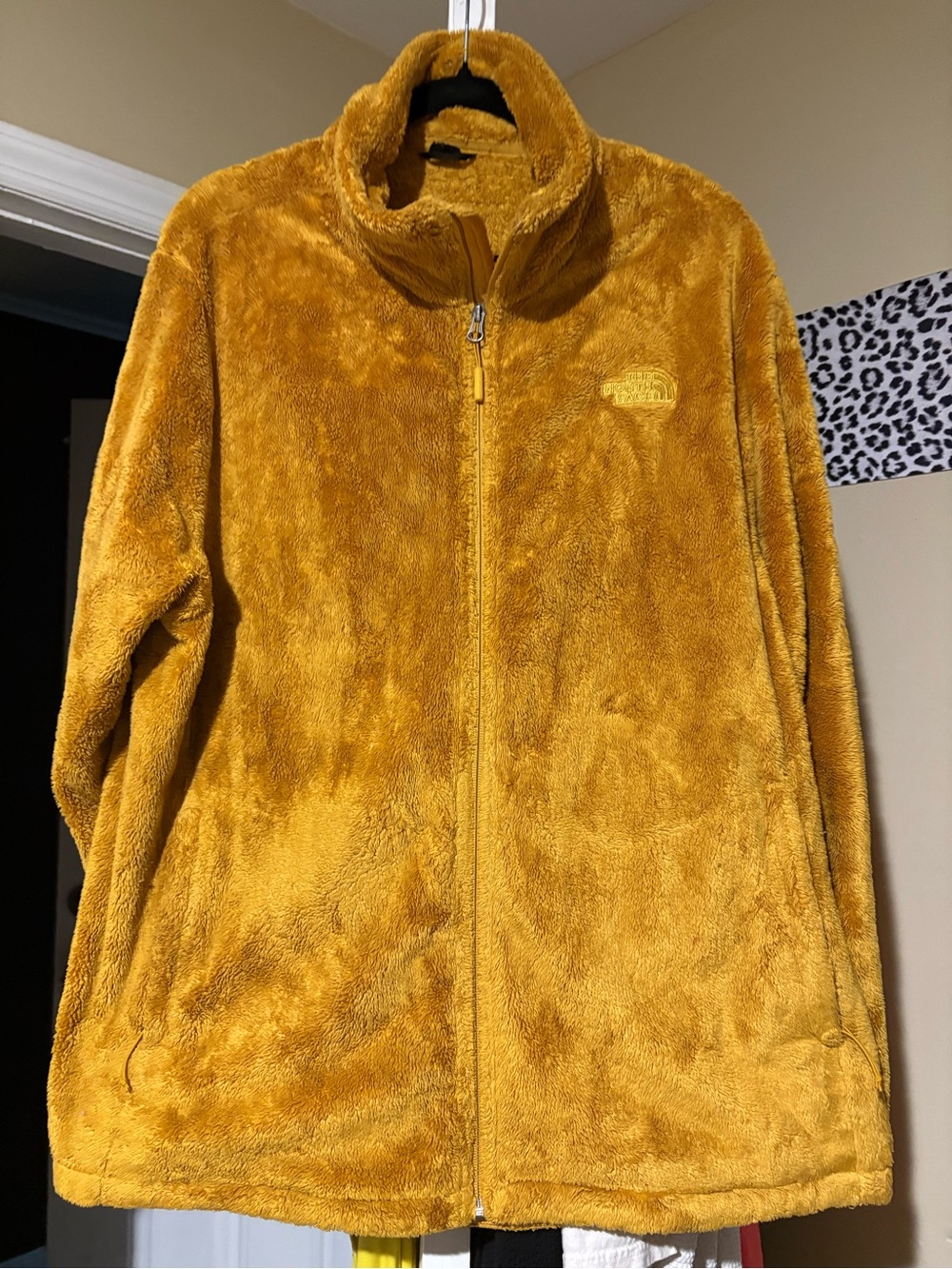The North Face Women’s Mustard Yellow Plush Full-Zip Teddy Jacket